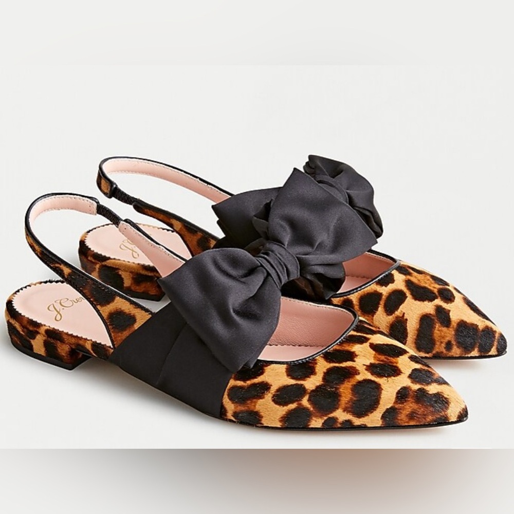JCrew Gwen Leopard Slingbacks 7